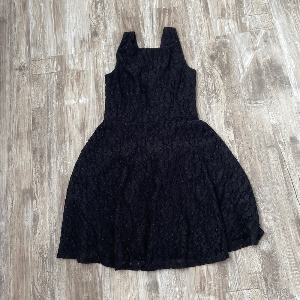 Black floral dress